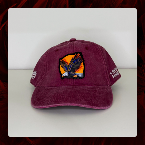 Gorra vintage, color bordó, New Forces