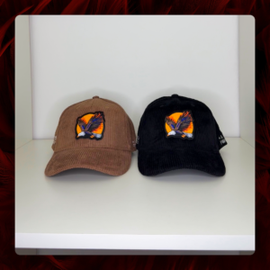 gorras-corderoy-new-forces Gorras corderoy, color chocolate y negro, New Forces