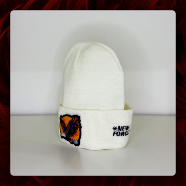 Gorro lana clásico, color blanco, New Forces