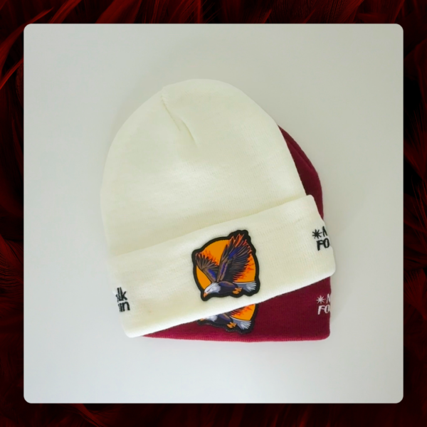 Gorros clásico, color blanco y bordó, New Forces